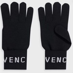 NWOT Givenchy Jacquard-knit wool gloves Women size medium/large